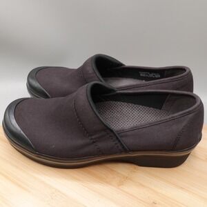 Dansko Vegan Clogs Women 39 8.5-9 Black Fabric Slip On Professional Comfort